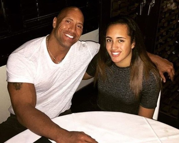 Dwayne Johnson, o The Rock, com a primogênita, Simone (Foto: Reprodução/Instagram)