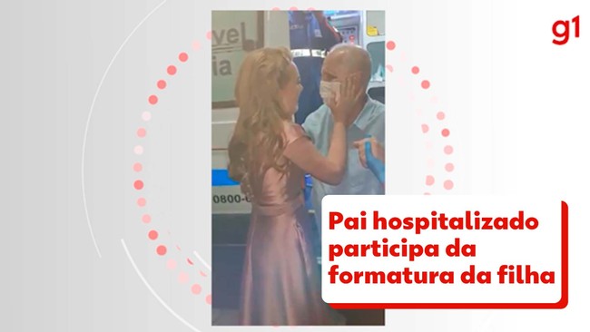Pai hospitalizado recebe autorizao mdica e acompanha formatura da filha em SC