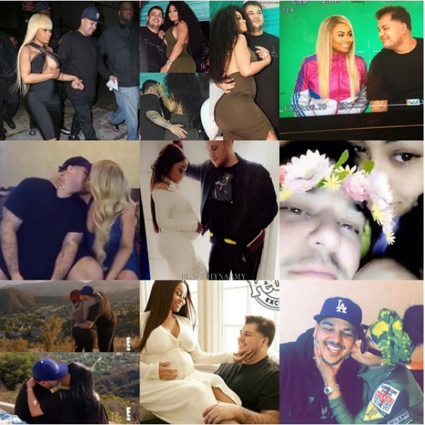 Uma montagem feita por Blac Chyna em fotos com Rob Kardashian (Foto: Instagram)