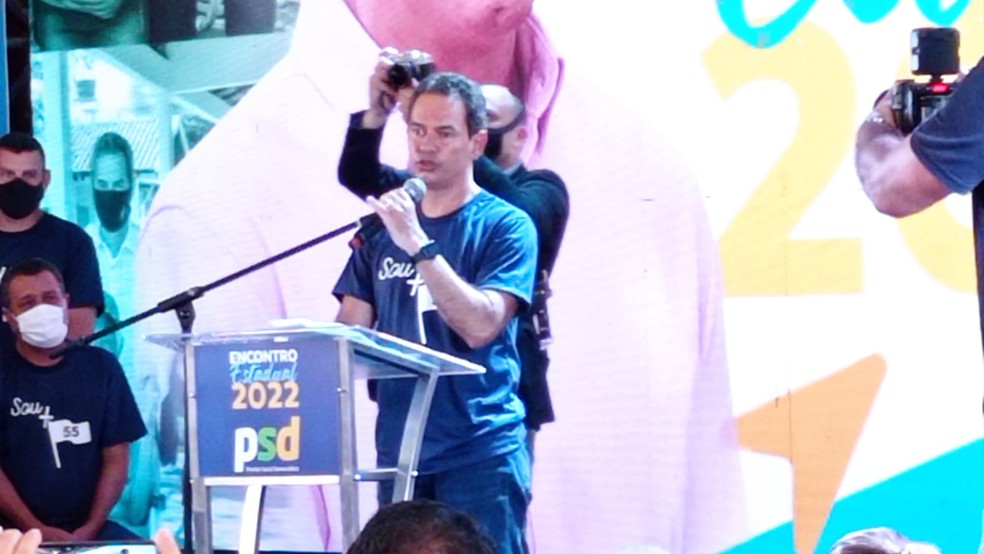 PSD anunciou pré-candidato ao governo de MS para 2022: Marquinhos Trad.  — Foto: Anderson Viegas/Reprodução