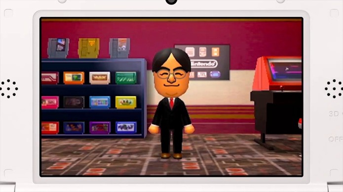 Um avatar do Presidente Satoru Iwata participa do game Tomodachi Life para Nintendo 3DS (Foto: Reprodução/Tiny Cartridge)