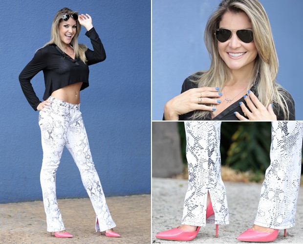Letícia Weiss valoriza sua ótima forma com um estilo de arrasar (Foto: Felipe Monteiro / TV Globo)
