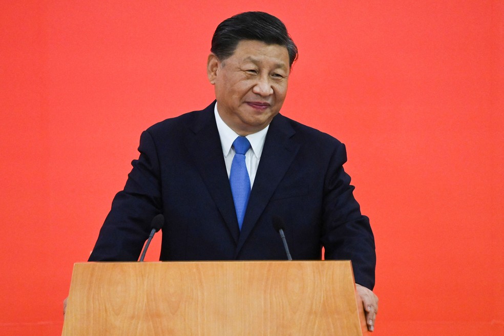 Presidente da China, Xi Jinping, durante evento em 30 de junho de 2022 — Foto: Selim Chtayti/Pool via REUTERS