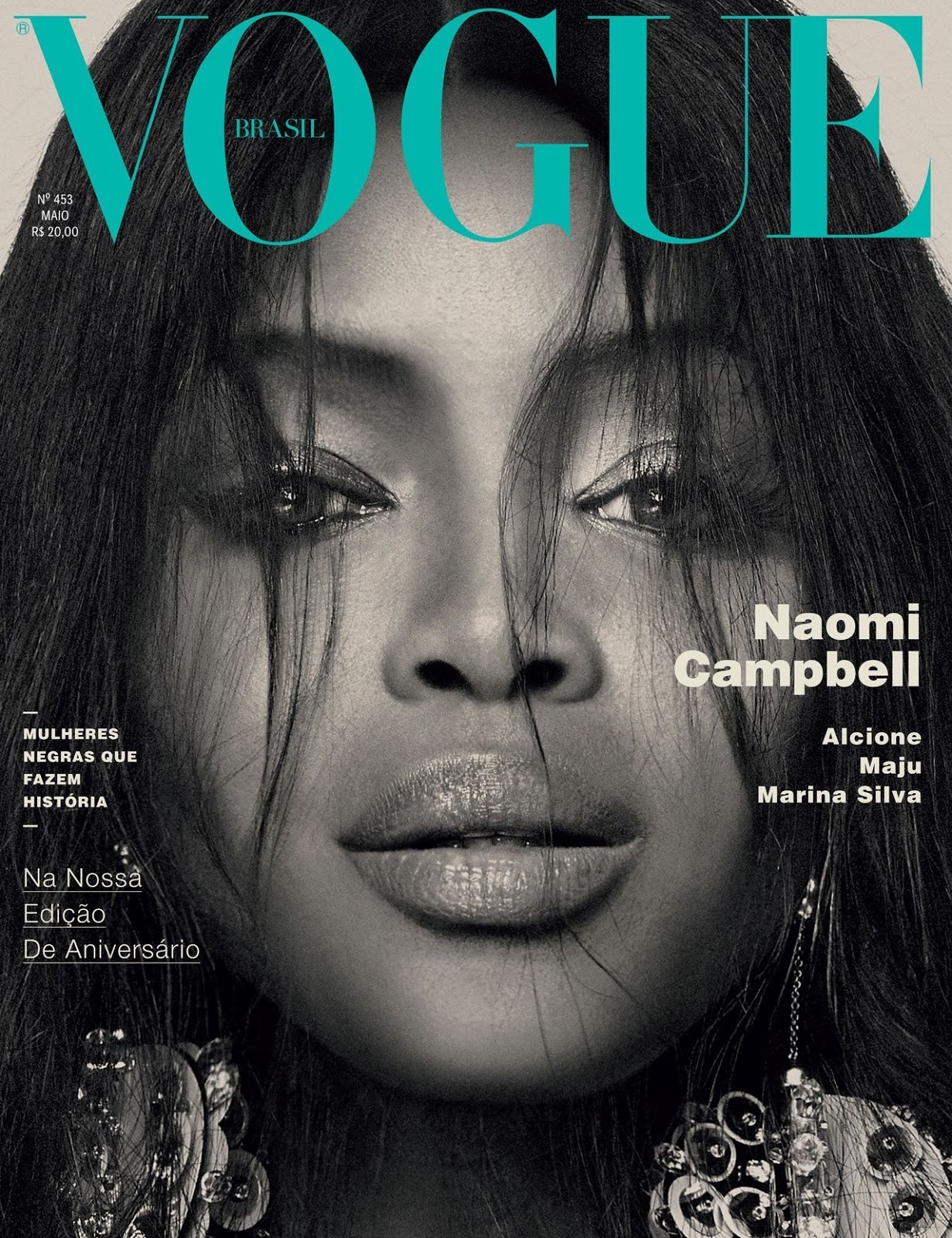 Maio 2016: Naomi Campbell fotografada por Zee Nunes, Bob Wolfenson e Gui Paganini (Foto: Arquivo Vogue Brasil)