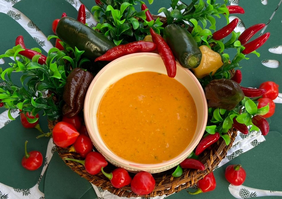 Molho de pimenta caseiro feito pelo chef de cozinha Luciano Ribeiro &mdash; Foto: Luciano Ribeiro 