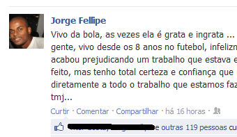 Autor de gol contra desabafa na web: Vivo da bola, às vezes ela é ingrata