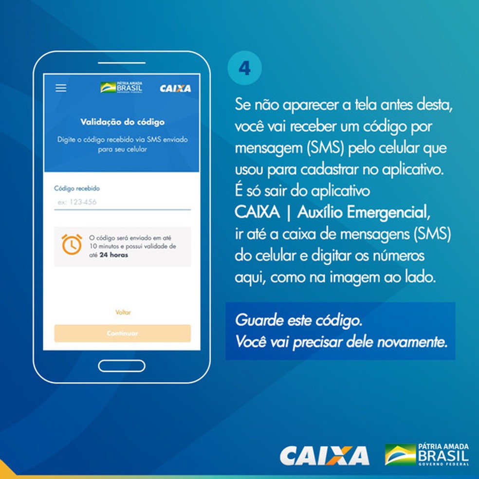 Tela 4 para pedir abertura da poupança social digital — Foto: Divulgação Caixa