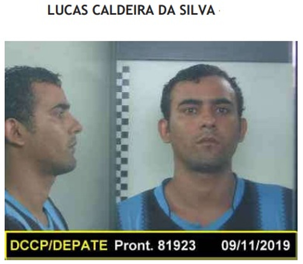 Lucas Caldeira da Silva é considerado foragido, segundo Seap — Foto: Reprodução