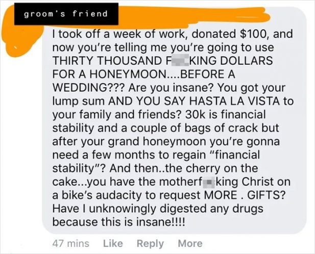 Noivos adiam cerimônia de casamento e resolvem usar os R$ 120 mil de presentes ganhos em uma lua de mel antecipada (Foto: Reprodução/ Facebook)