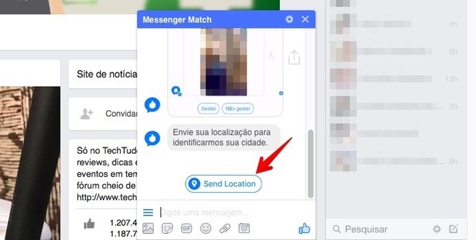 'Tinder' embutido no Facebook Messenger