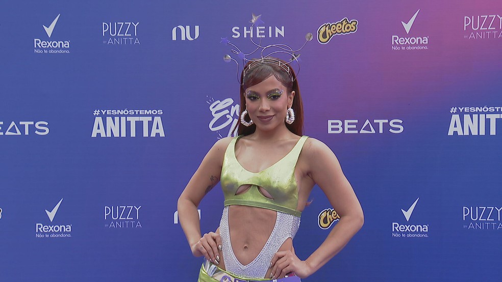 Anitta em Brasília — Foto: TV Globo/Reprodução