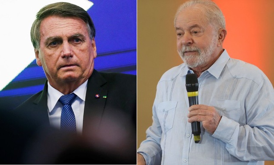 Bolsonaro e seu principal oponente nas pesquisas de intenção de voto, o ex-presidente  Lula