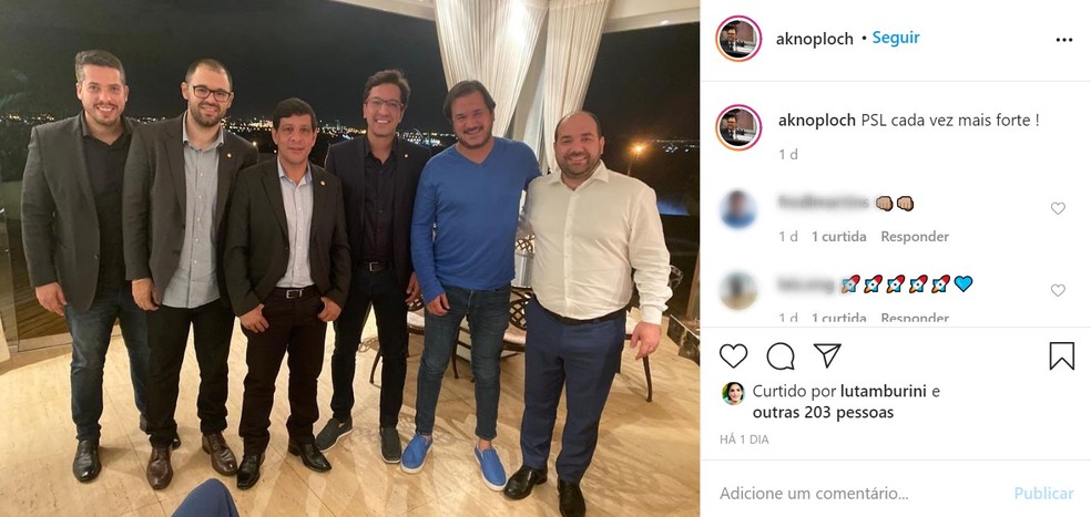 Foto publicada pelo deputado Alexandre Knoploch mostra encontro em Brasília — Foto: Instagram/Reprodução