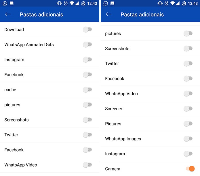 OneDrive para Android pode carregar diferentes pastas do celular (Foto: Reprodução/Elson de Souza)