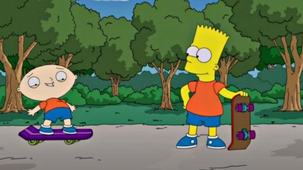 Bart e Stewie juntos no episódio 