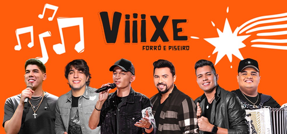 Festival em Fortaleza reúne nomes como Xand Avião, Zé Vaqueiro, João Gomes e Tarcísio do Acordeon. — Foto: Reprodução