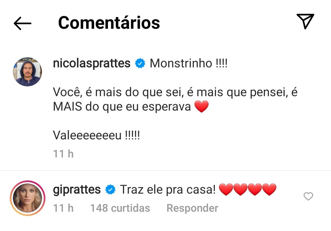 Giselle Prattes comenta post do filho, Nicolas Prattes, vice-campeão do The Masked Singer Brasil  (Foto: Reprodução / Instagram )