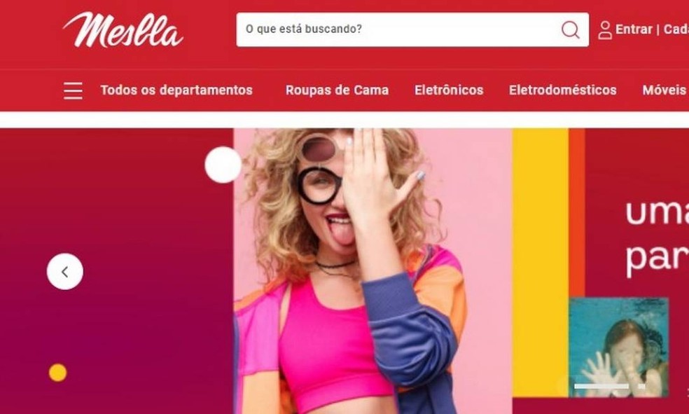 O site da Mesbla.com — Foto: Divulgação