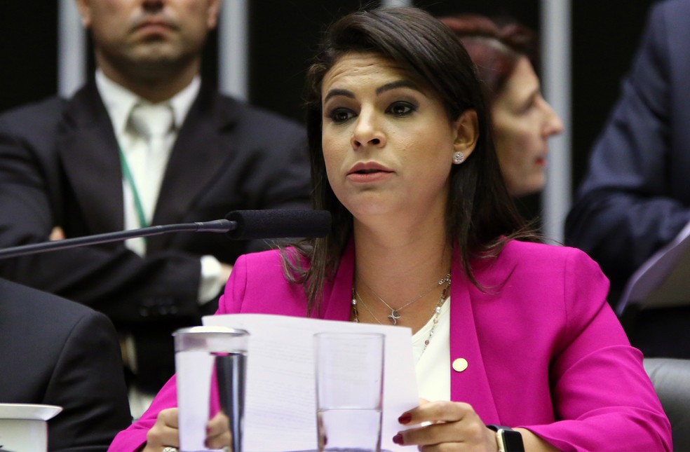 Segunda-secretária da Câmara, deputada Mariana Carvalho (PSDB-RO), lê a denúnica nesta terça. (Foto: Gilmar Felix / Câmara dos Deputados)