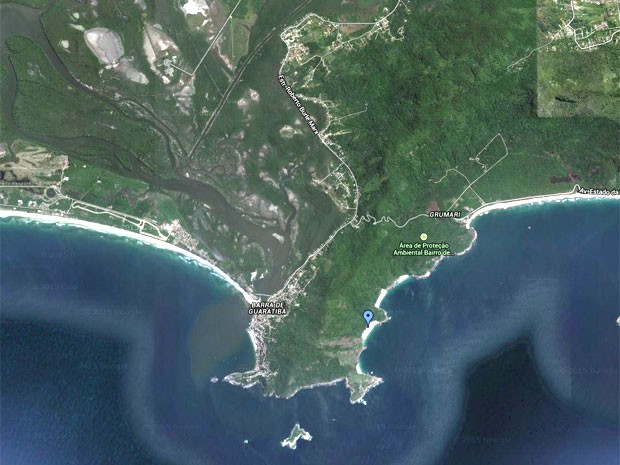 Mapa mostra local onde fica a Pedra do Telégrafo (Foto: Reprodução/GoogleMaps)