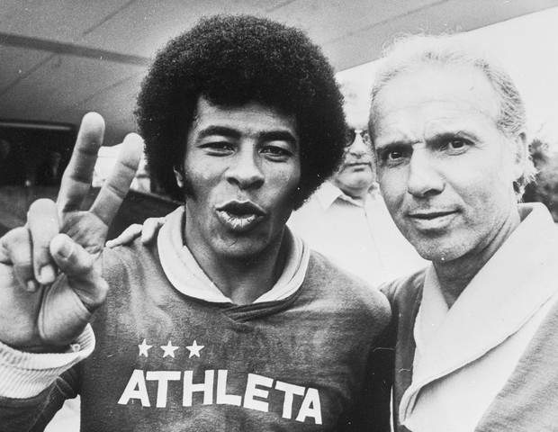 Jairzinho e Zagallo 1974 (Foto: Getty Images)