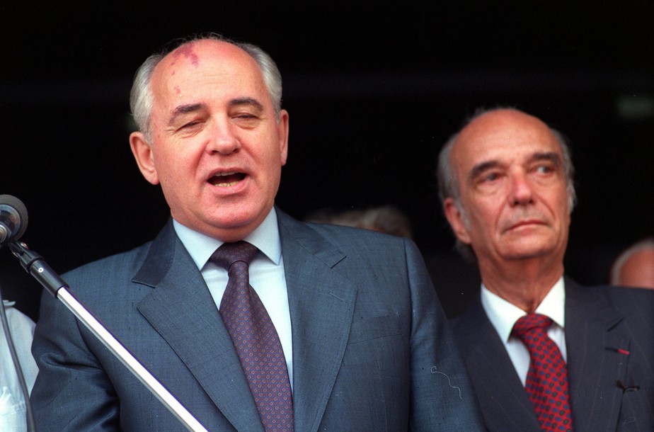Gorbachev durante visita ao Brasil em 1992
