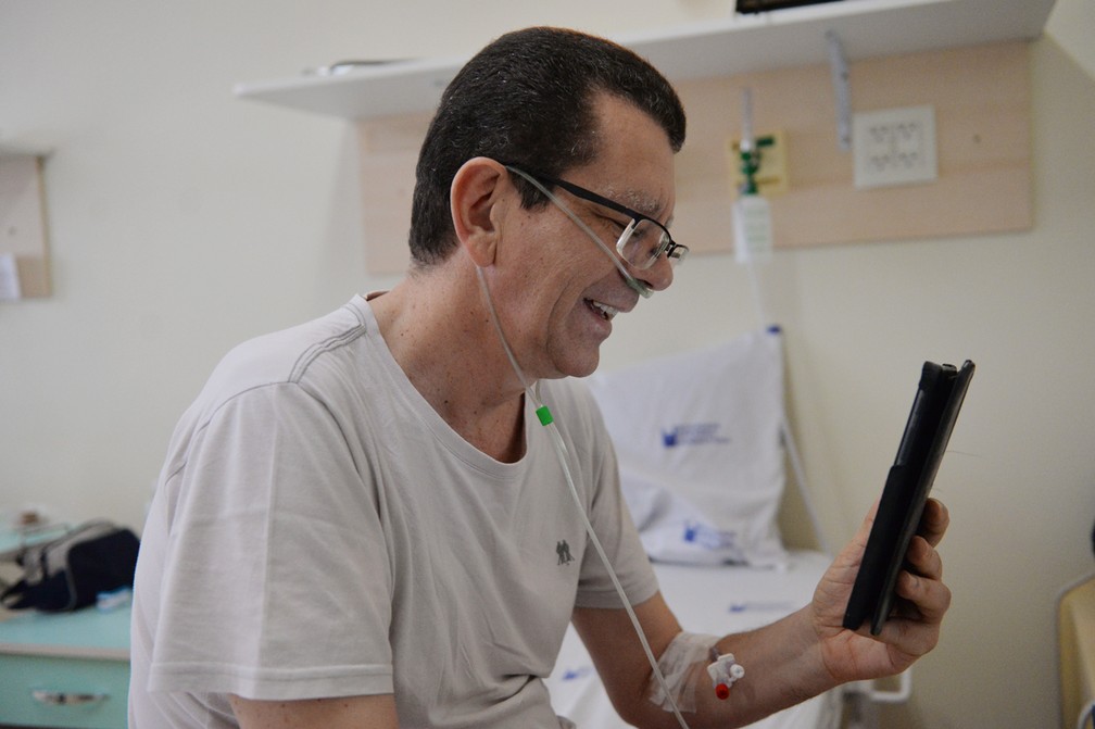 'Visita Digital' na Unidade de Refer&ecirc;ncia de Coronav&iacute;rus, em Limeira &mdash; Foto: Adilson Silveira/ Prefeitura de Limeira
