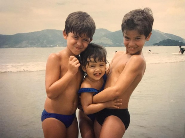 Mari Palma com os irmãos, Leonardo e Luiz (Foto: Reprodução/Instagram)