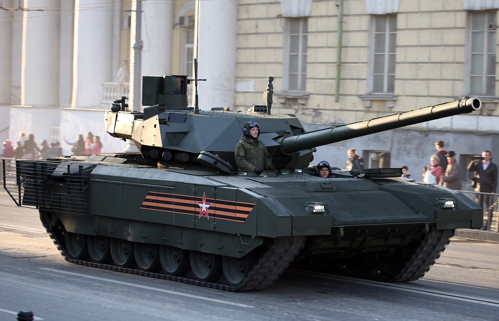 Tanque T-14 Armata durante o ensaio de um desfile em 2016 — Foto: Vitaly V. Kuzmin / Arquivo pessoal