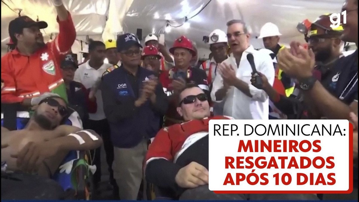 2 mineiros são resgatados após passarem 10 dias presos no subsolo, na República Dominicana