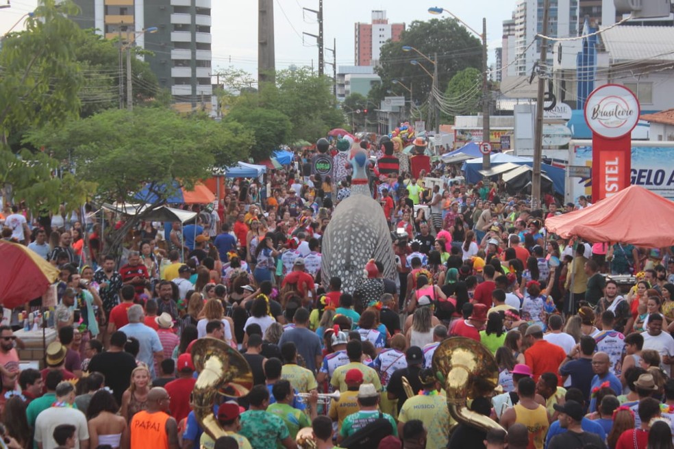 Bloco Capote da Madrugada em Teresina — Foto: Rafaela Leal/G1 PI
