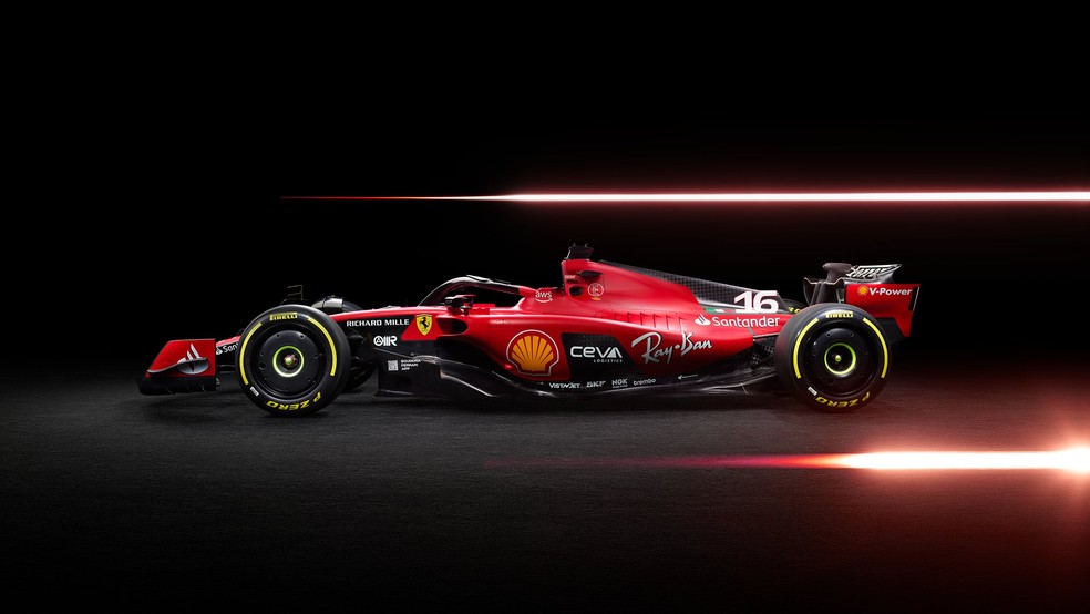 Novo carro da Ferrari para a temporada 2023 — Foto: Reprodução Twitter 