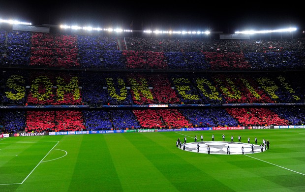 Torcida do Barça, Barcelona x Milan (Foto: AFP)