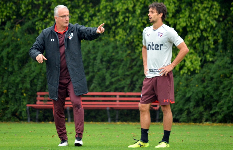 Dorival J&uacute;nior, na &eacute;poca no S&atilde;o Paulo, com Rodrigo Caio &mdash; Foto: &Eacute;rico Leonan/saopaulofc.net