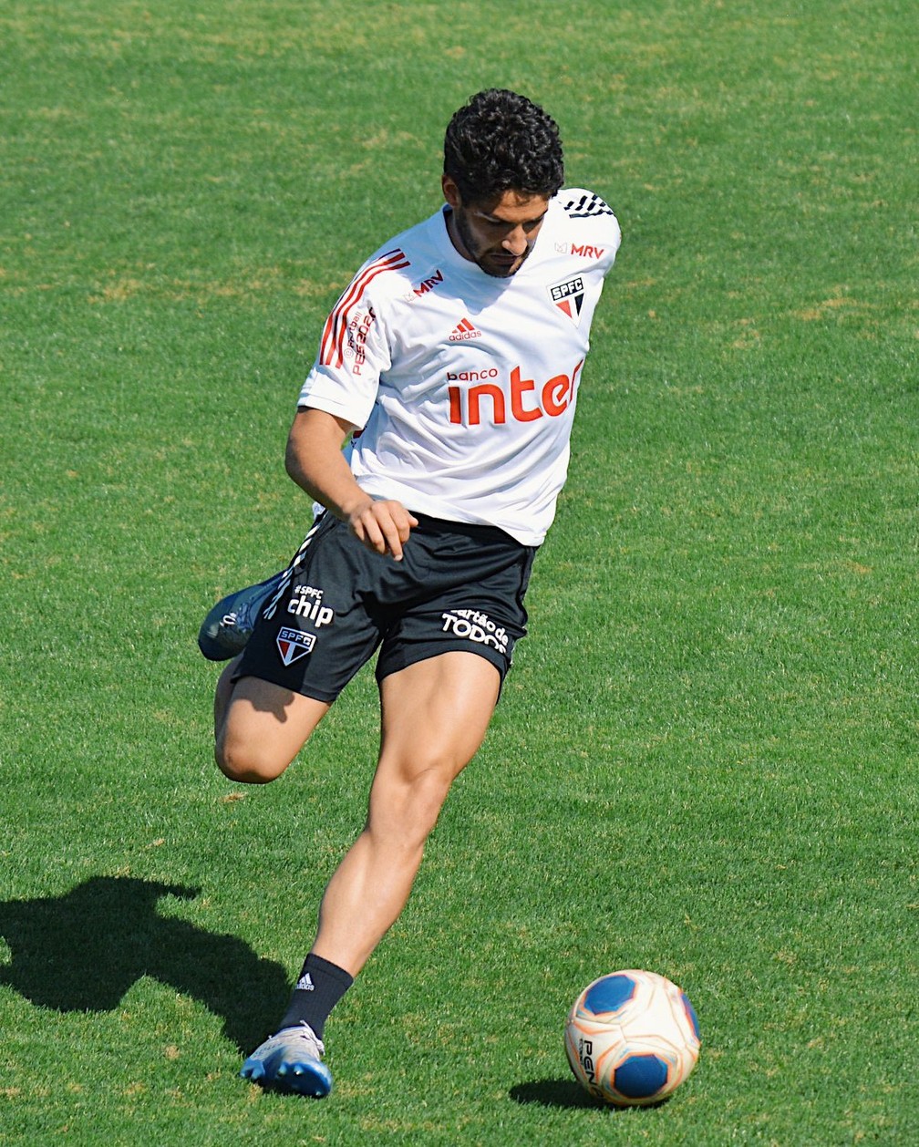 Alexandre Pato durante treinamento no São Paulo — Foto: Reprodução/Twitter