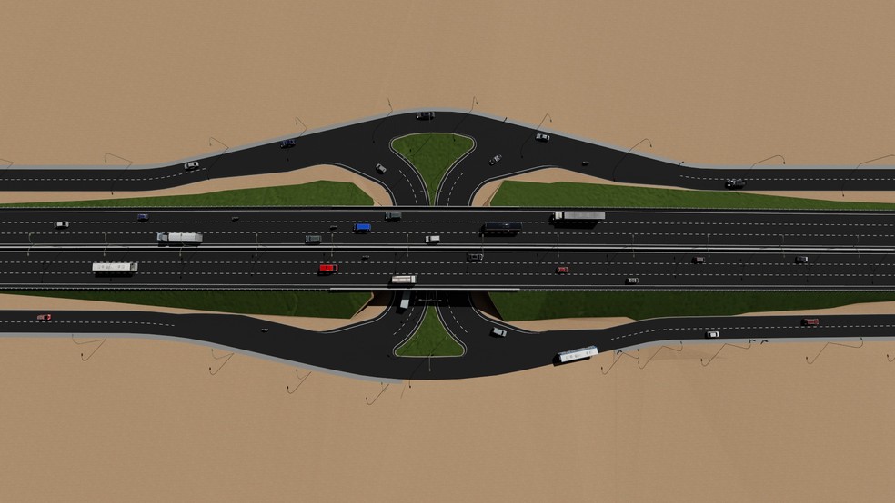Ao todo, seis túneis e viadutos serão construídos entre Natal e Parnamirim (Foto: Divulgação/ Dnit)
