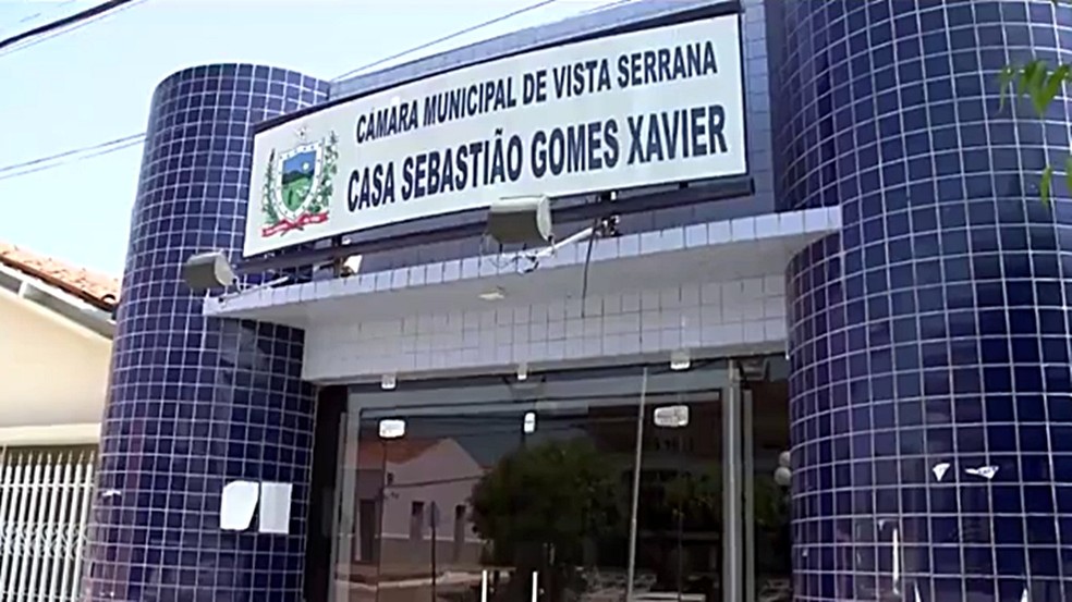 Câmara de Vereadores de Vista Serrana, no Sertão da Paraíba (Foto: Reprodução/TV Paraíba)