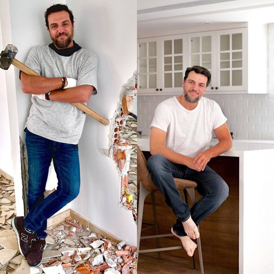 Rodrigo Lombardi mostra antes e depois de sua casa