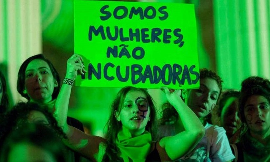 Manifestação pró-aborto no Rio de Janeiro, em 2018