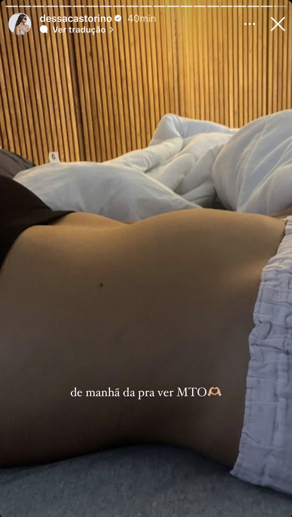 Andressa Castorino mostrou barriguinha saliente da gravidez &mdash; Foto: Reprodu&ccedil;&atilde;o / Instagram
