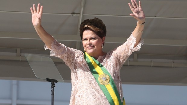 A presidente do Brasil, Dilma Rousseff, no dia da posse do segundo mandato (Foto: Agência O Globo)
