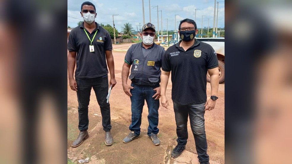 Polícia civil trabalhou em conjunto com a Semma e a Vigilância Sanitária  — Foto: Divulgação 