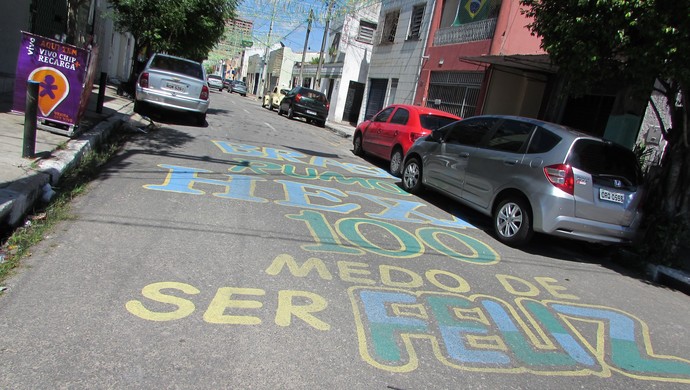 Ruas, enfeitadas, Fortaleza, verde, amarelo (Foto: Juscelino Filho)