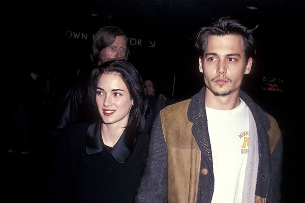 Winona Ryder e Johnny Depp em 1991 (Foto: Getty Images)