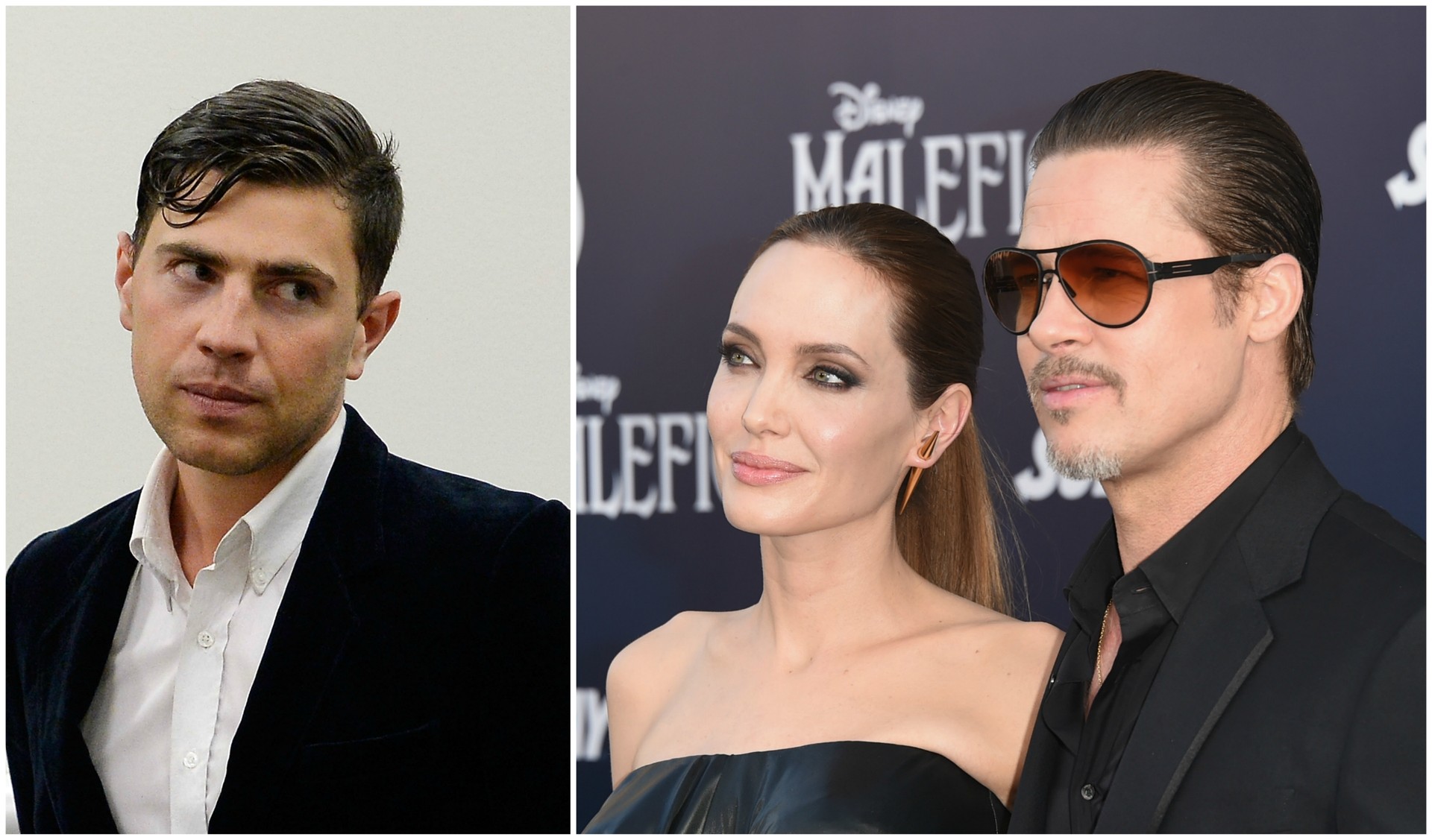 Vitalii Sediuk (à esq.), Angelina Jolie e Brad Pitt. (Foto: Getty Images)