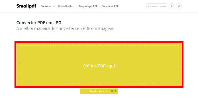 Site permite criar ou converter arquivos para PDF rapidamente (Foto: Reprodução/Smallpdf)