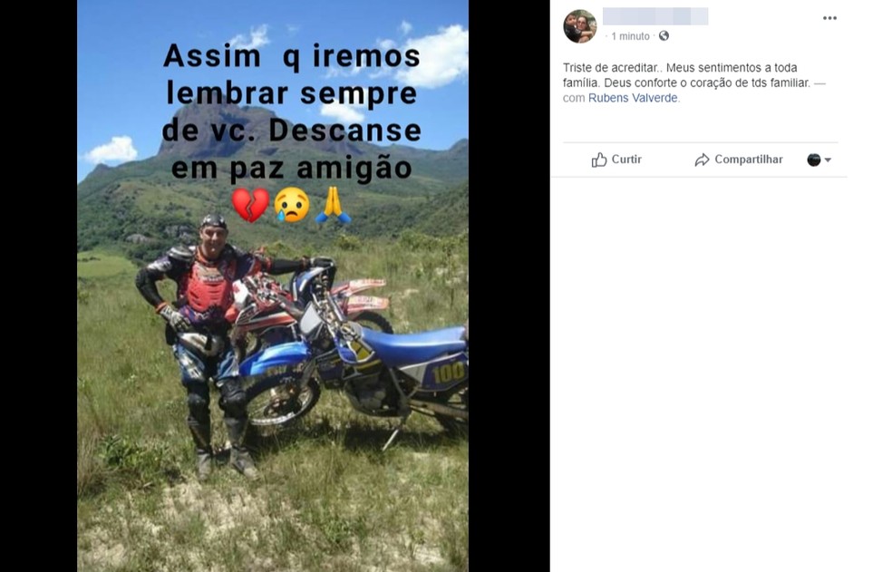 Amigos lamentam morte de Rubens Valverde, pai da atriz Isis Valverde — Foto: Reprodução / Facebook