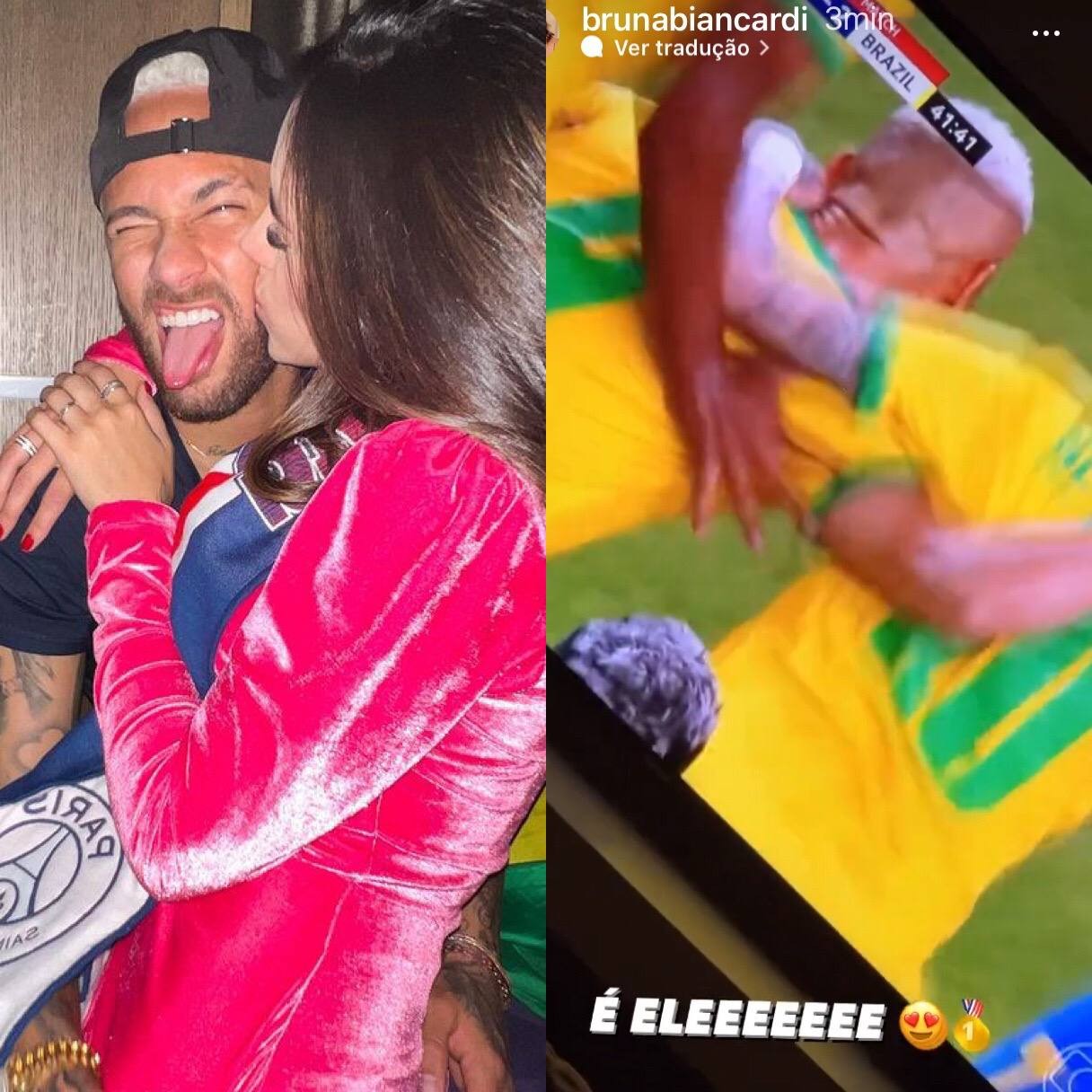 Bruna Biancardi comemora gol de Neymar em jogo contra a Coreia do Sul: 'É ele' (Foto: Reprodução / Instagram)