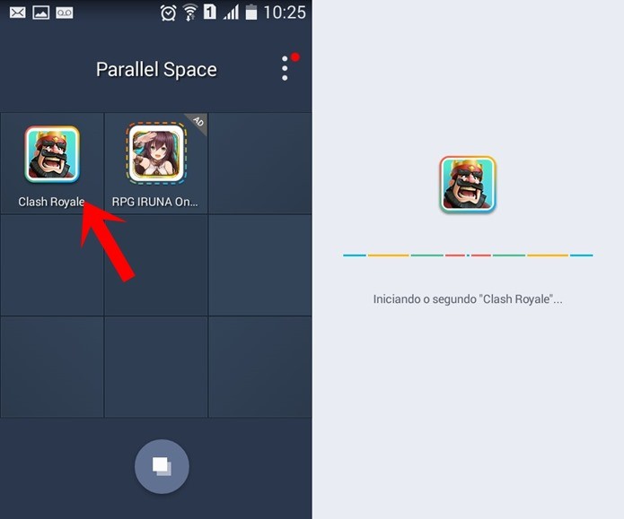 A segunda conta do jogo ou app, sempre deve ser aberta a partir do Parallel Space (Foto: Reprodução / Dario Coutinho)