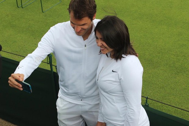 Federer e Beatriz Tinoco (Foto: reprodução)